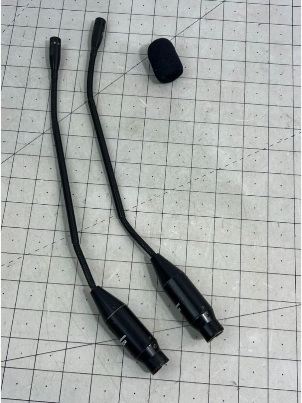 2- Audio-Technica AT857QM Gooseneck Cardioid Microphones Pre-Owned